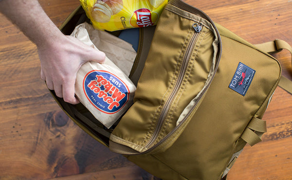 Putting a Jersey Mike's sub and chips in the Guide's Edition Paragon.